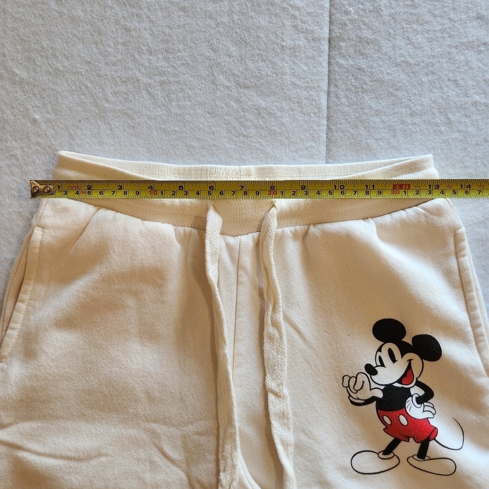 Disney cream Mickey Mouse Joggers Size Small Like new "never out of style" - Picture 7 of 10